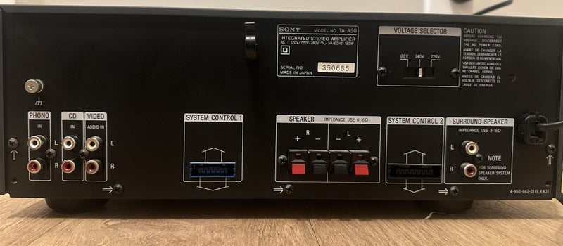 Sony TA-A50 phono Amplifier62867850389249112