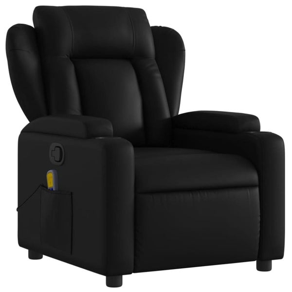 Massage Recliner Chair Black Faux Leather Txblbxb Carousel 2