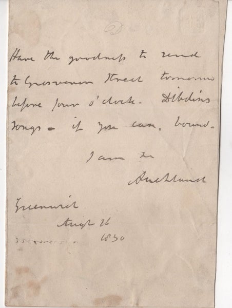 LORD AUCKLAND (RIP) : THE CITY IS NAMED AFTER HIM 1830 WRITTEN NOTE + PHOTOS Carousel 1