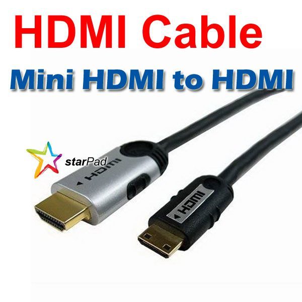 2M Mini HDMI to HDMI cable for Tablet gold plate Carousel 1