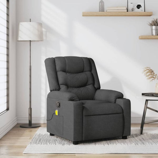Massage Recliner Chair Dark Grey Fabric Txblnkx Carousel 1