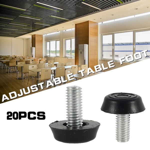 20Pcs Adjustable Levelling Feet M8 x 24MMThread Table Cabinet Cupboard Carousel 2