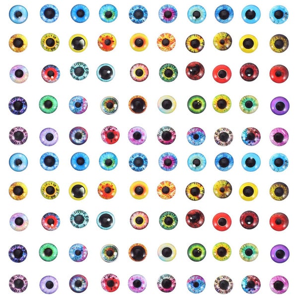 100 Pcs Reborn Dolls Vintage Glass Cabochons Doll Safety Eyes Doll Eyes Animal Carousel 1