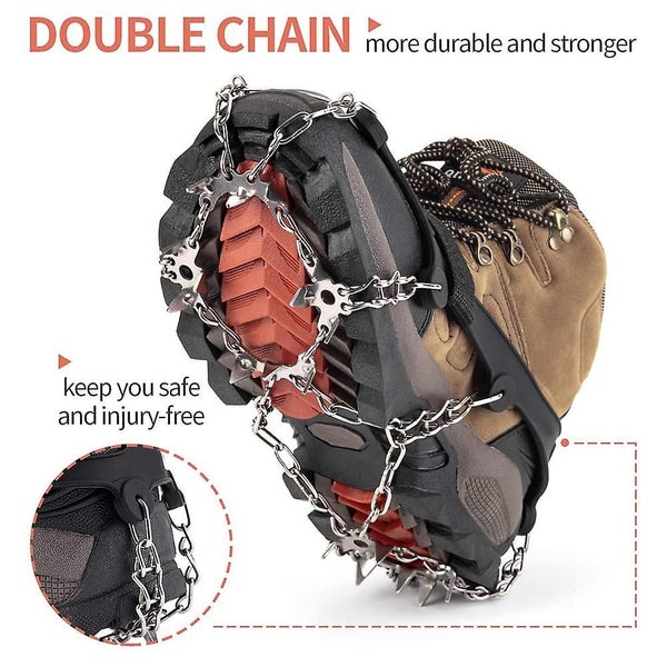 Ice Cleats Crampons Traction, Ice Snow Grips For Boots Shoes, Anti Slip 19 Carousel 2