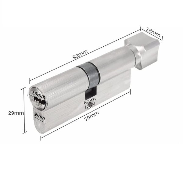 2pcs Security Lock Cylinder Home Cylinder Lock Knob Exterior Door Entrance Door Carousel 2