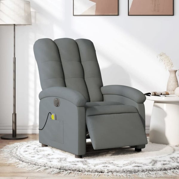Electric Massage Recliner Chair Dark Grey Fabric Txbptkt Carousel 1