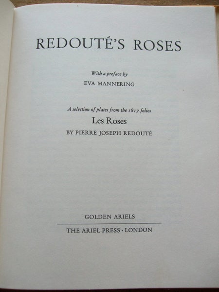 *** PIERRE - JOSEPH REDOUTE' - ROSES *** FIRST EDITION - 1963 ***62854323042946113