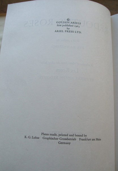 *** PIERRE - JOSEPH REDOUTE' - ROSES *** FIRST EDITION - 1963 ***62854323042946114