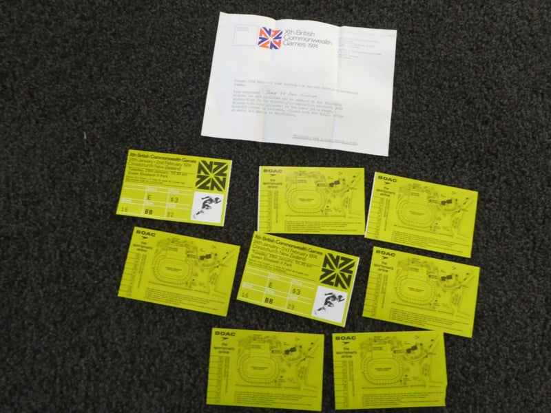NZ 1974 Commonwealth Games tickets-$1res Carousel 5