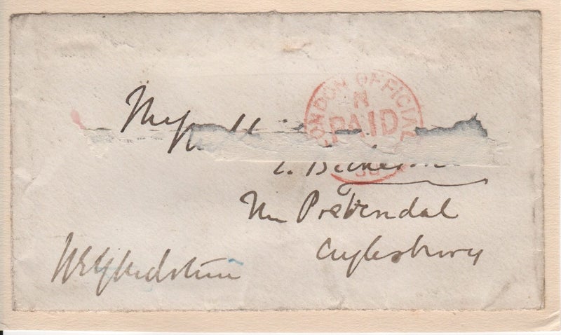 SIR WILLIAM GLADSTONE 4x BRITISH P.M. HANDWRITTEN 1857 ENVELOPE + SKETCH Carousel 1