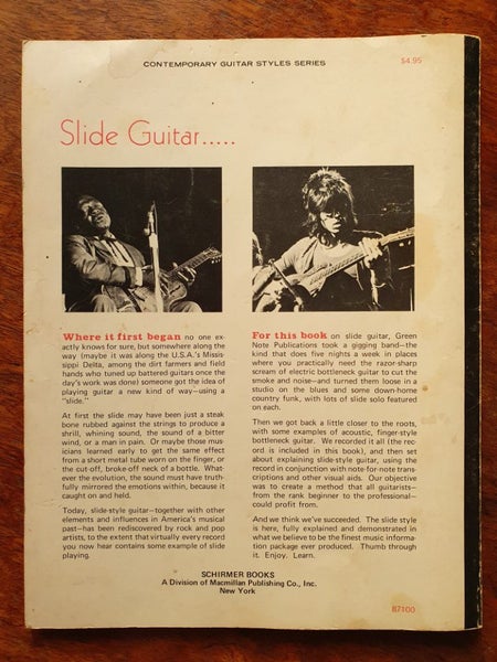 Slide guitar: A book/record guide to electric lead & traditional slide + Carousel 6