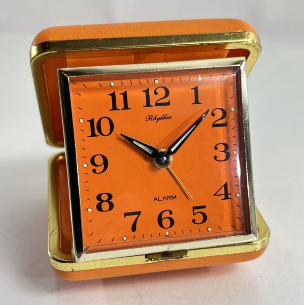 Vintage RHYTHM Folding Travel Alarm Clock – Japan Carousel 1