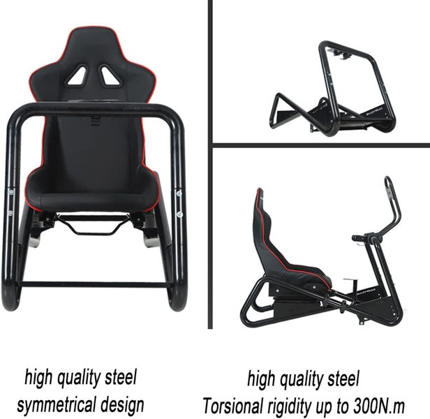 Racing Simulator Cockpit with Seat and Monitor Stand Carousel 2