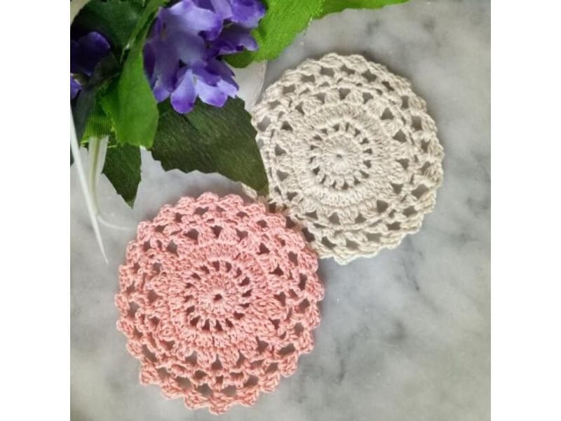 Round Cotton Table Place Mat Cloth Crochet Placemat Handmade Wedding Christmas Carousel 1