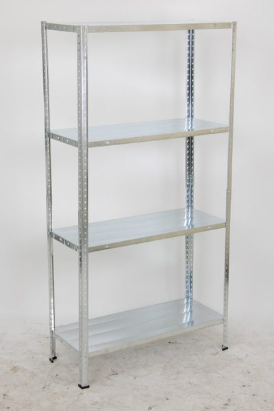 4 Tier Storage Rack Shelves 1.45m - Galv Steel Racking Shelf - Workshop Shelving Carousel 1