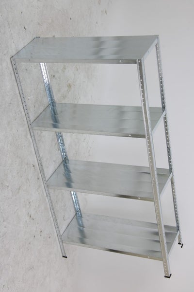 4 Tier Storage Rack Shelves 1.45m - Galv Steel Racking Shelf - Workshop Shelving Carousel 2