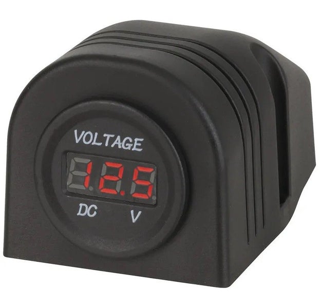 Powertech PanelSurface Mount LED Voltmeter 5-30VDC QP5582 Carousel 1