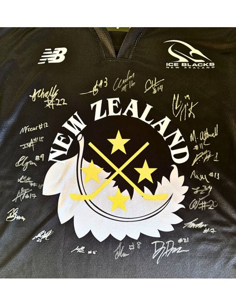SIGNED NEW ZEALAND ICE BLACKS SUPPORTERS JERSEY62863856785921112