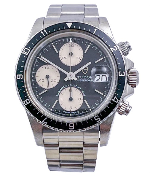 Tudor BIG BLOCK PANDA Chronograph Vintage Auto Steel Wristwatch R.79170 B&P 199863003374077443111