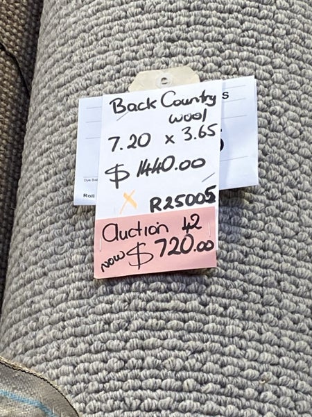 Auction 42- 7.20 x 3.65 metres Pure Wool ,Loop pile carpet Carousel 1