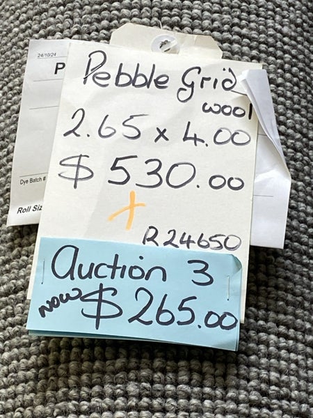 Auction 3- 2.65 x 4.00 metres Woolen Loop pile carpet. Carousel 1