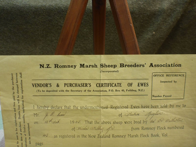 Awesome Vintage NZ Document 1945 New Zealand Romney Marsh Sheep Breeders Carousel 2