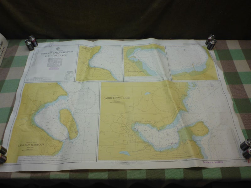 Awesome Vintage Map Scotland Harbours And Anchorages In The Firth Of Clyde Carousel 1