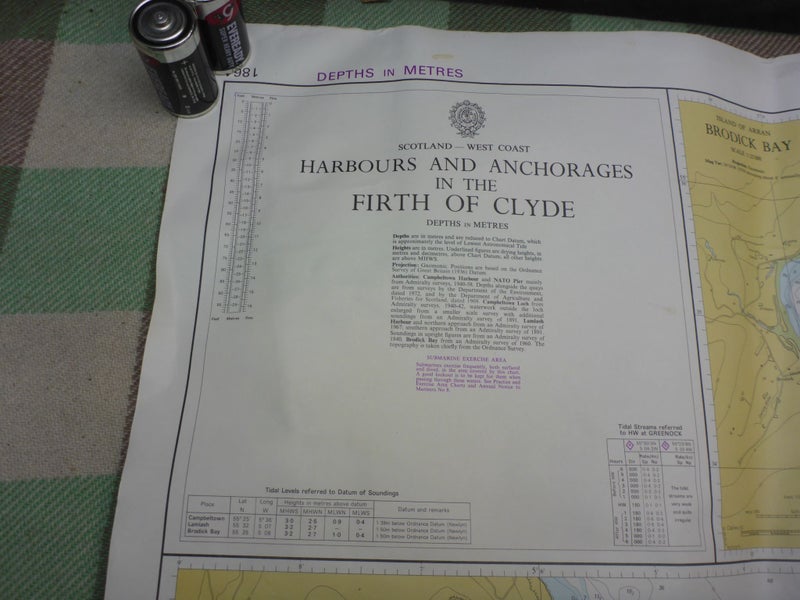 Awesome Vintage Map Scotland Harbours And Anchorages In The Firth Of Clyde Carousel 2