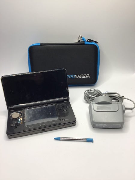 * Black Nintendo 3DS Console w/ Stylus, Case, 4GB SD Card & Charger! *628688356855071126