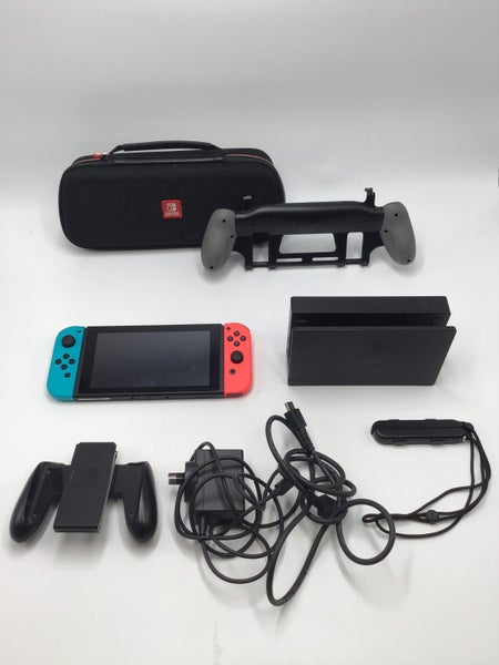 * Red/Blue Nintendo Switch V2 Console w/ Case & More! *628698127152671128