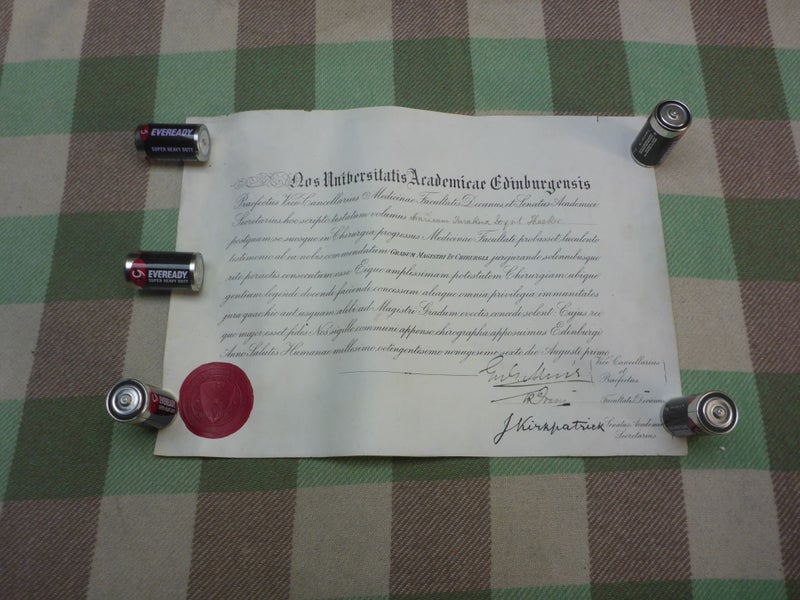 Awesome Old Vintage Academic University Certificate With Seal Carousel 1