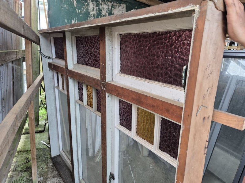 Original Villa Window, with lovely stained glass 1730 H x 1930 W Carousel 1