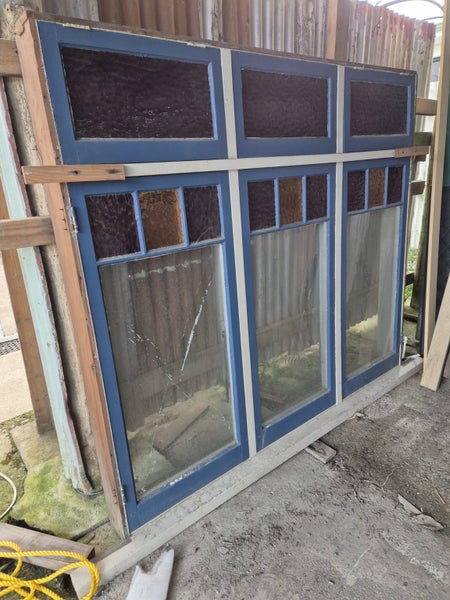 Original Villa Window, with lovely stained glass 1730 H x 1930 W Carousel 2