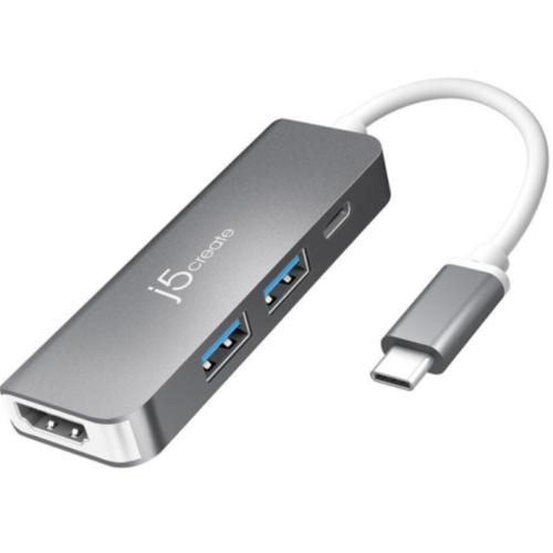 J5create USB-C PD2.0 4K HDMI Mini Docking Hub, 1x 4K HDMI, 2x USB 3.0, 1x USB-C Carousel 1