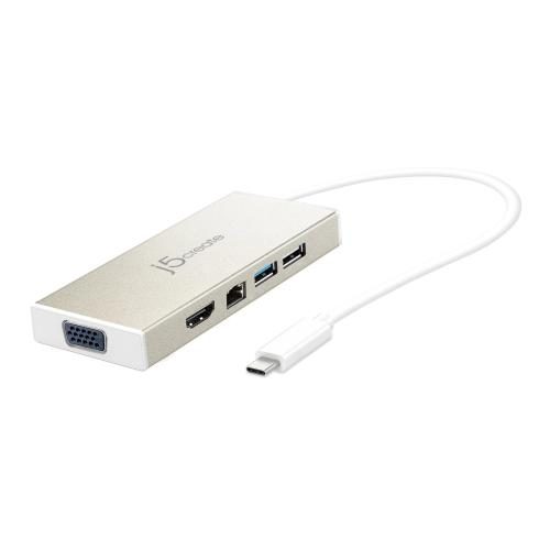J5create USB-C 3.1 60W Power Delivery Multi Adapter Mini Docking Station, 1x 4K Carousel 1