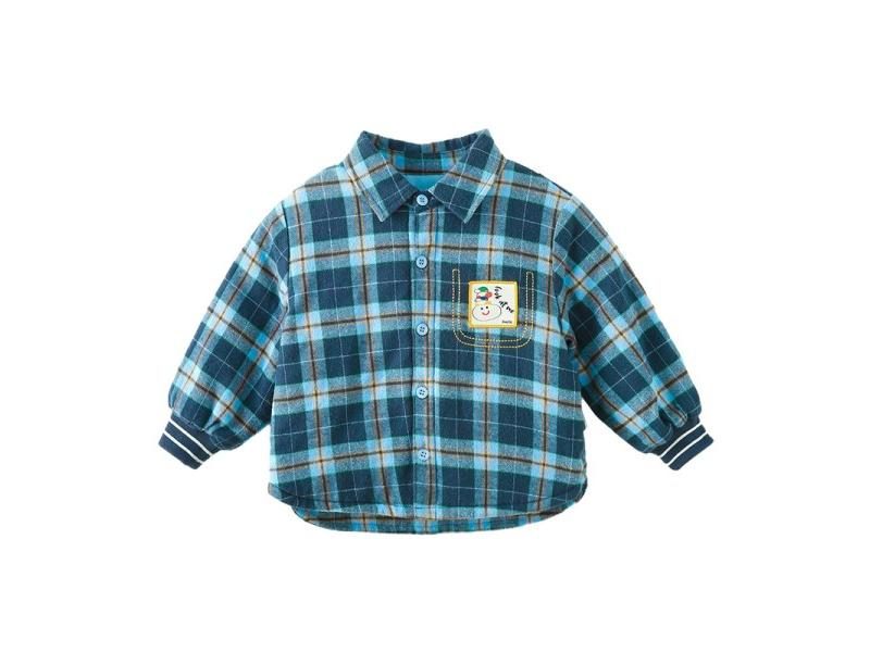 Amila Baby Boy Shirt Winter New Multicolour Lapel Color Blocking Warm Cartoon Carousel 1