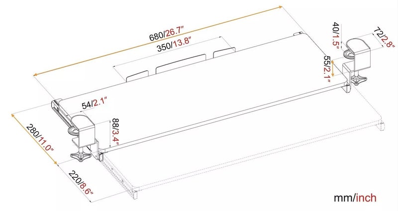 Underdesk Keyboard Drawer under desk keyboard tray and storage Carousel 8