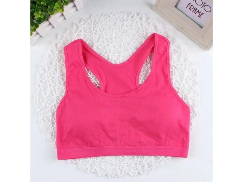 Teen Training Bra Girl Vest Cotton Spandex Sport Tops Adolescente Kids Carousel 1