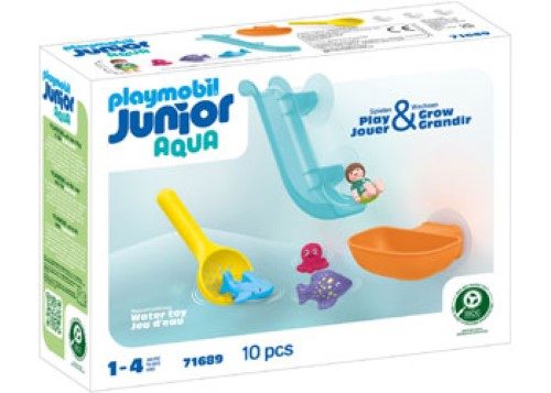 Playmobil - JUNIOR AQUA: Water Slide-Sea Animal Carousel 1