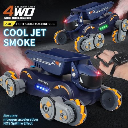 RC Car Robots Dog Toys Remote Control Stunt Car Toy with Light Music Carousel 1