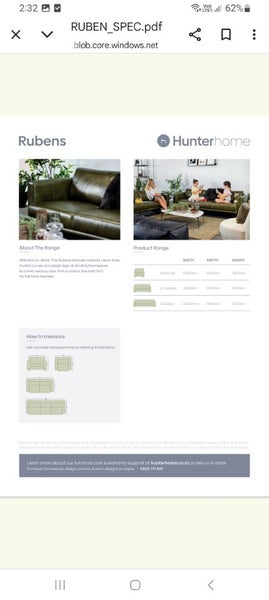 Leather 2.5 Seater Couch62863860546945114