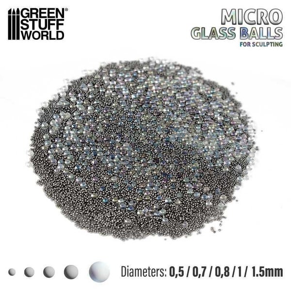 Green Stuff World: Mixed Micro Glass Balls (0.5-1.5mm) Carousel 1