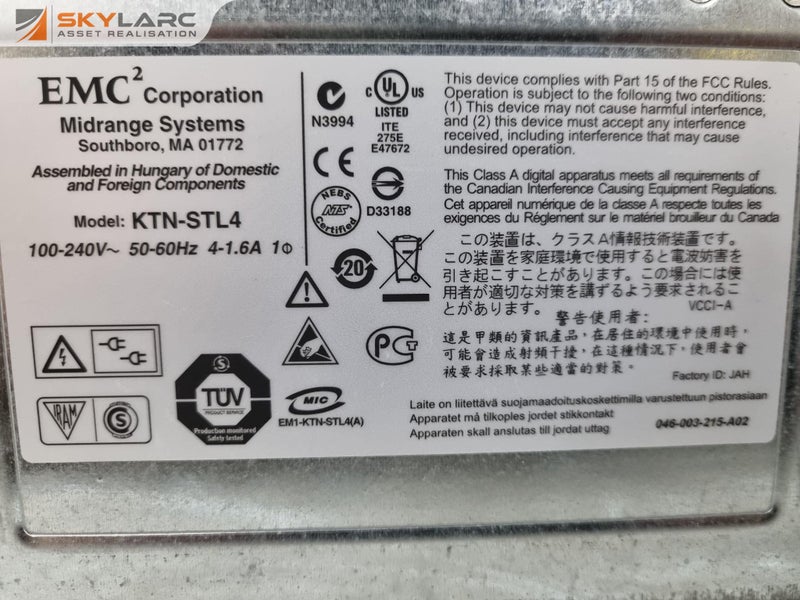 EMC Corporation 15-Slot Fibre Channel Disk Array KTN-STL4 Carousel 12