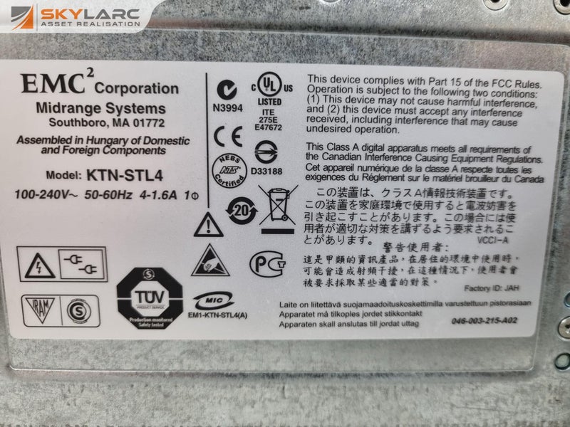 EMC Corporation 15-Slot Fibre Channel Disk Array KTN-STL4 Carousel 12