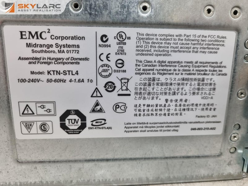 EMC Corporation 15-Slot Fibre Channel Disk Array KTN-STL4 Carousel 9