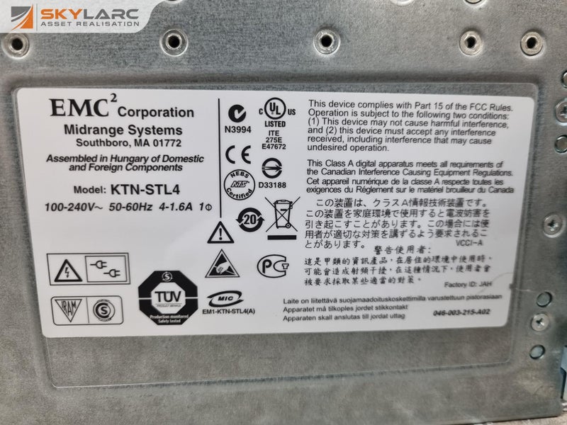 EMC Corporation 15-Slot Fibre Channel Disk Array KTN-STL4 Carousel 9