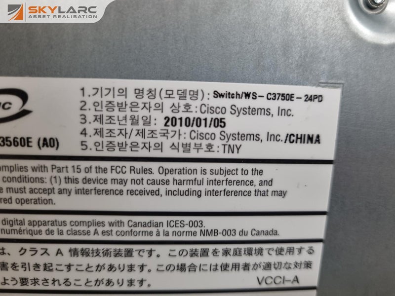 Cisco Catalyst 3750-E Seriers PoE-24 Switch Carousel 9