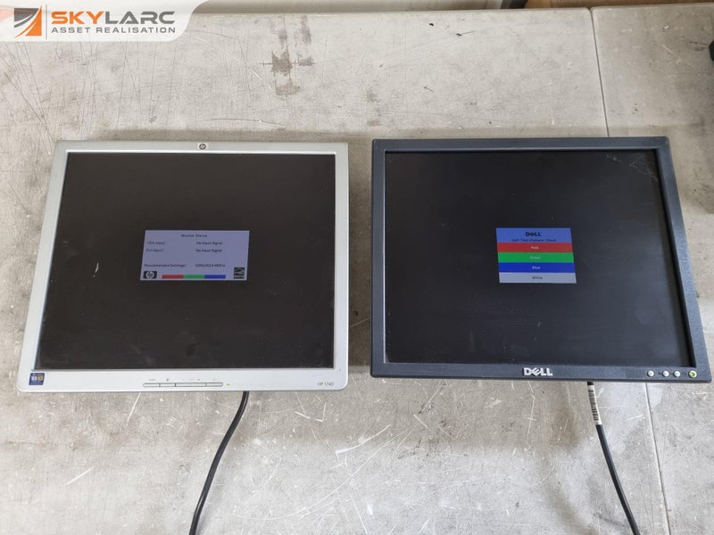 2x Vintage 17" LCD Monitors by HP & Dell, no base stands Carousel 1