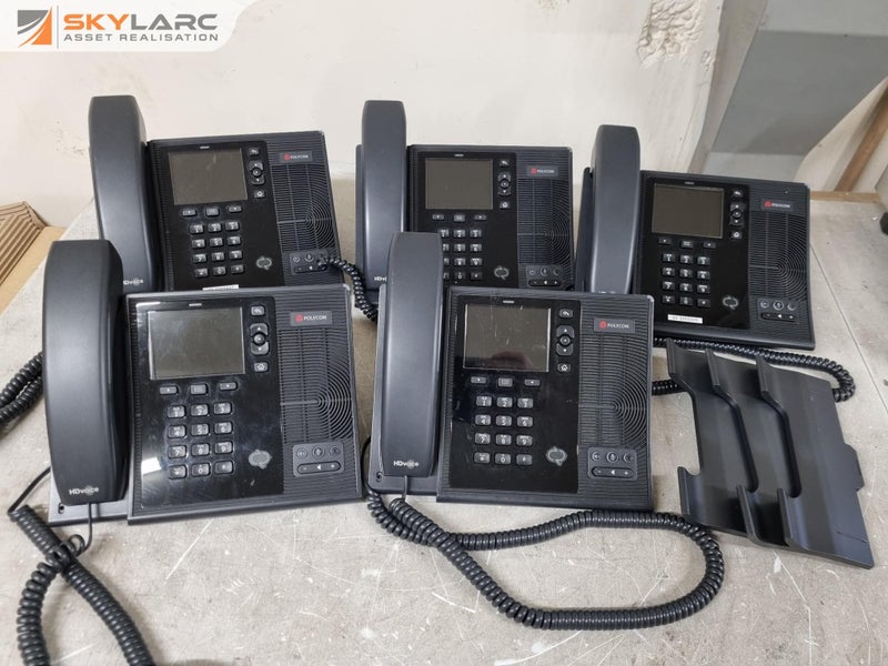 5x Polycom CX600 IP Desk Office Phones Carousel 1