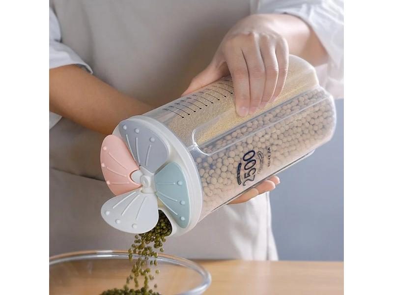 Moisture-Proof Sealed Cans For Kitchen Storage With Multi Grid Carousel 2